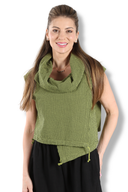 Pennie Vest - Lacewing Check Seersucker