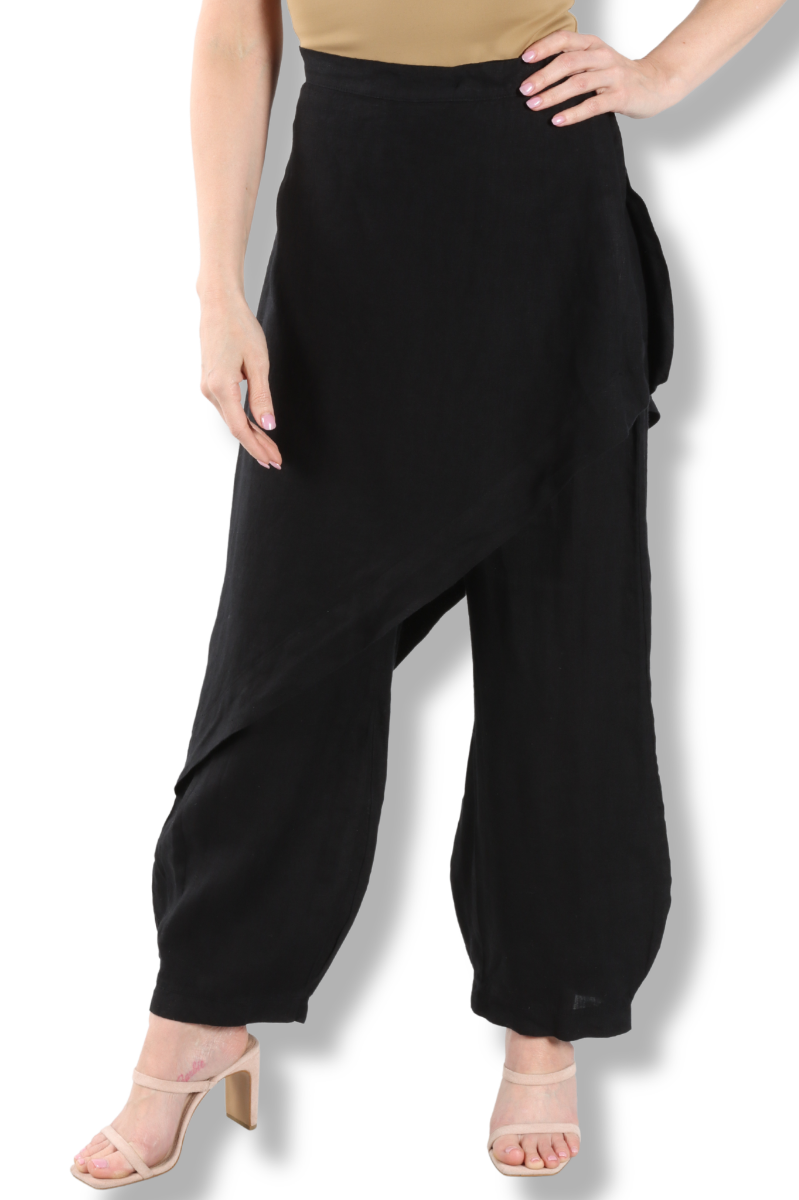 Sofia Pant - Black Light Linen