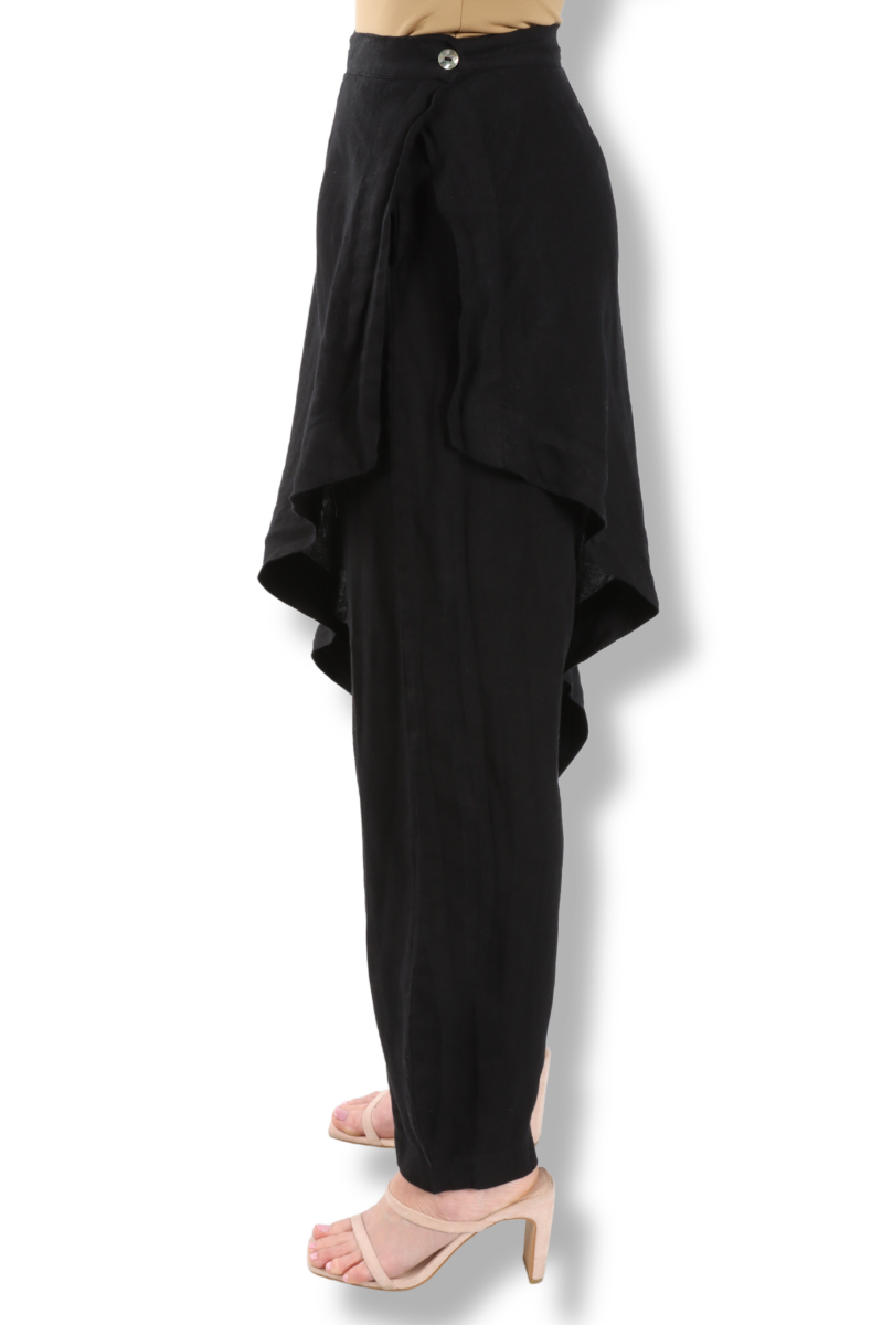 Sofia Pant - Black Light Linen