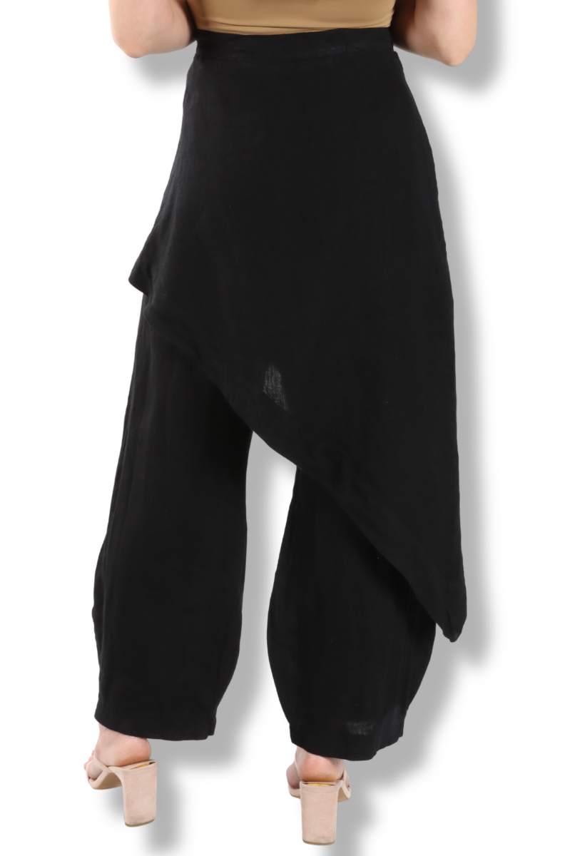 Sofia Pant - Black Light Linen