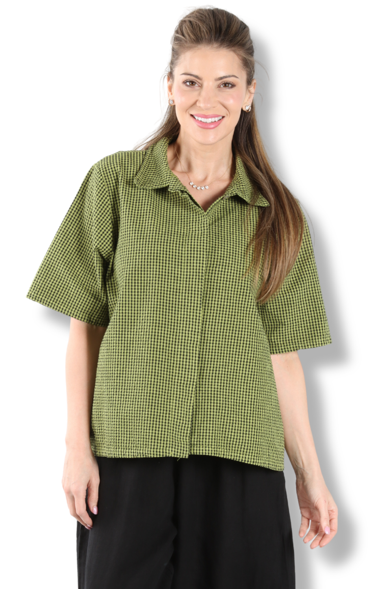 Chance Shirt - Lacewing Check Seersucker