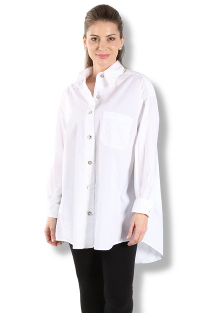 Boyce Shirt - White Poplin