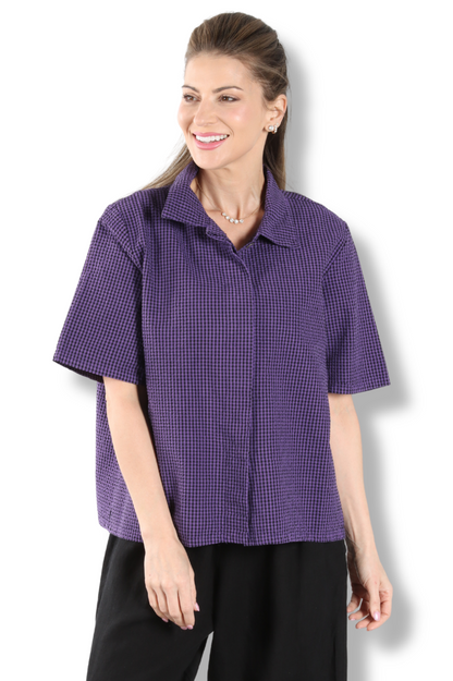 Chance Shirt - Verbena Check Seersucker