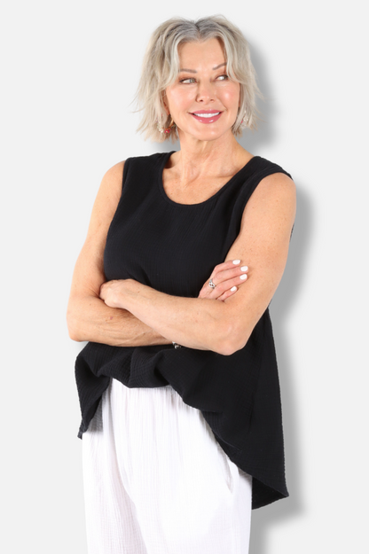 Huxley Tank - Black Gauze