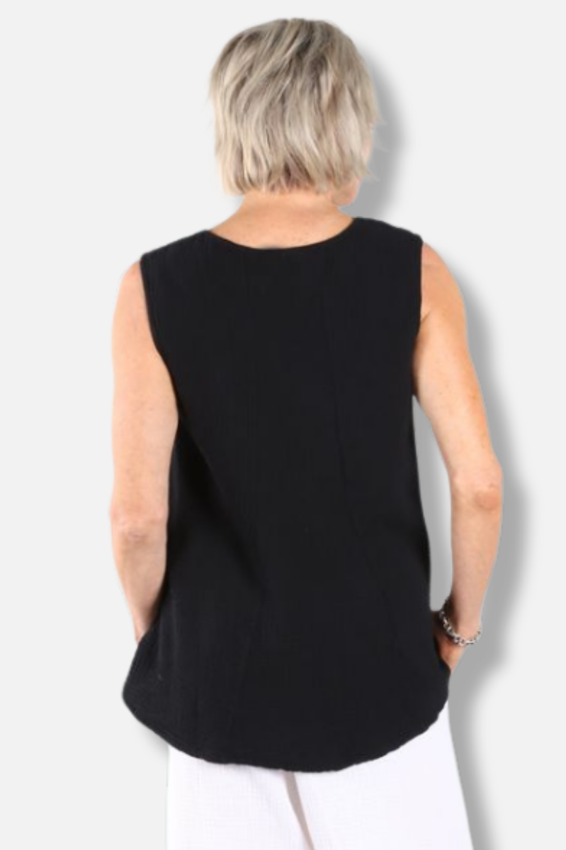 Huxley Tank - Black Gauze