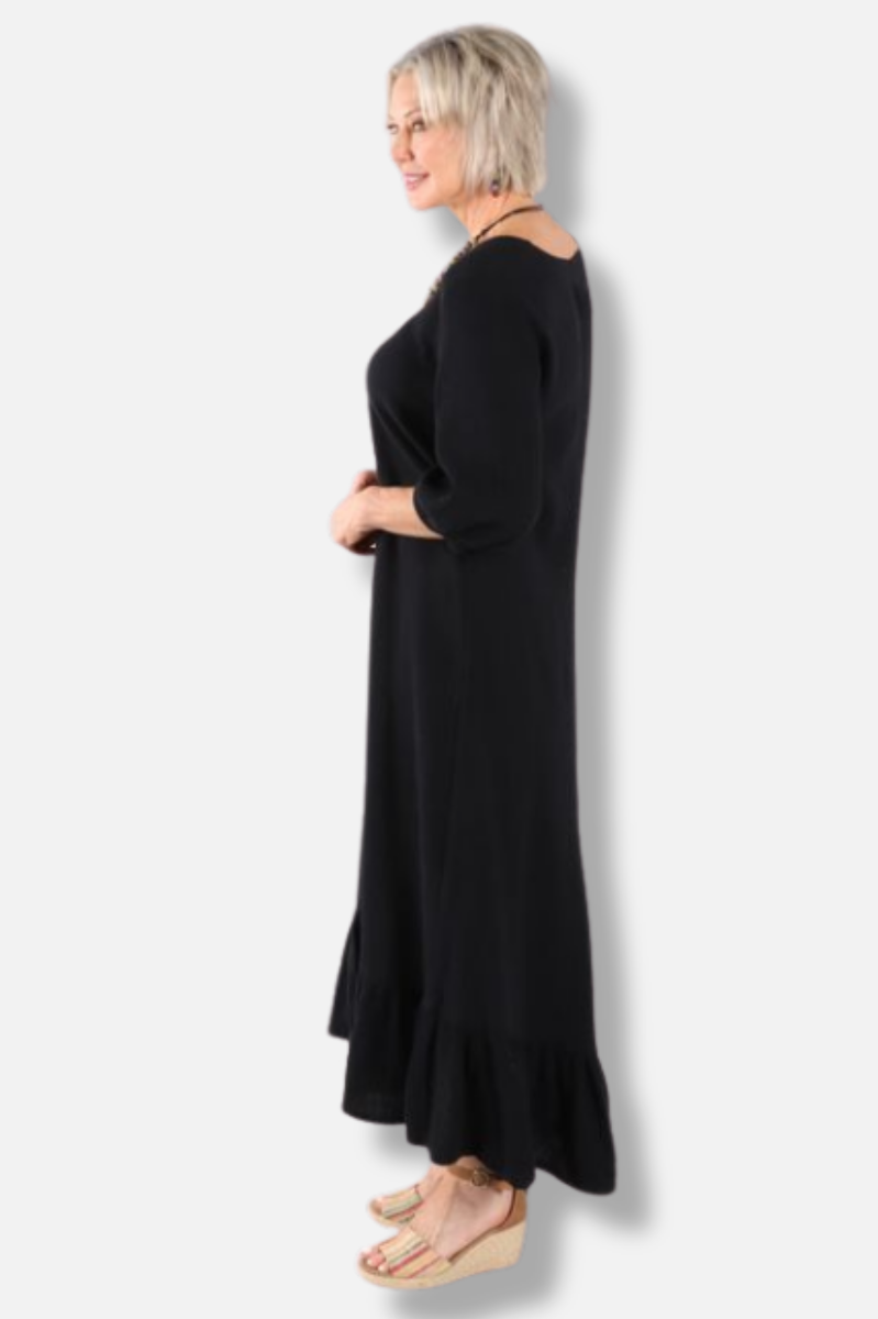 Lana Dress - Black Gauze