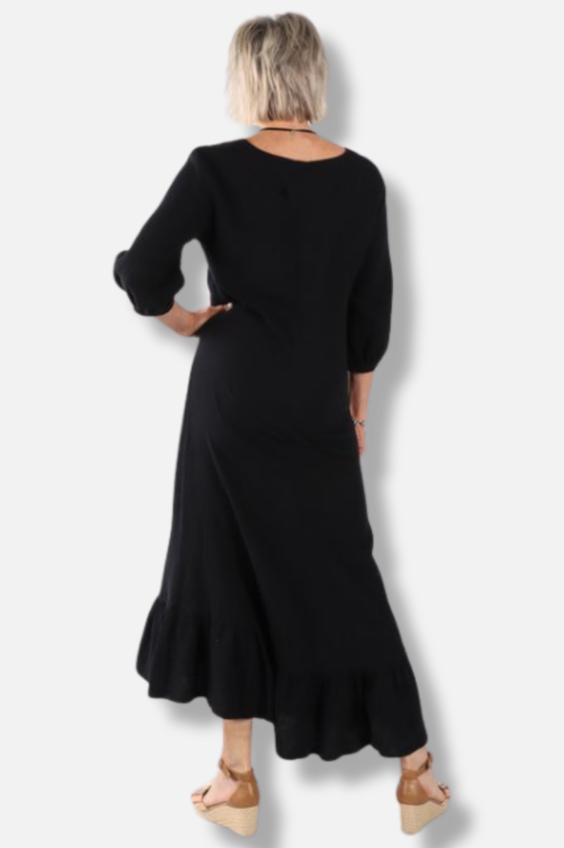 Lana Dress - Black Gauze