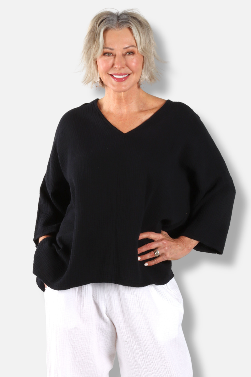 Bax Shirt - Black Gauze