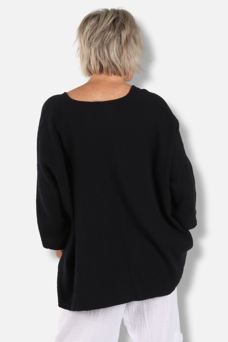 Bax Shirt - Black Gauze