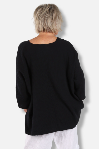 Bax Shirt - Black Gauze