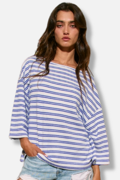 Wide Sleeve Tee - Blue