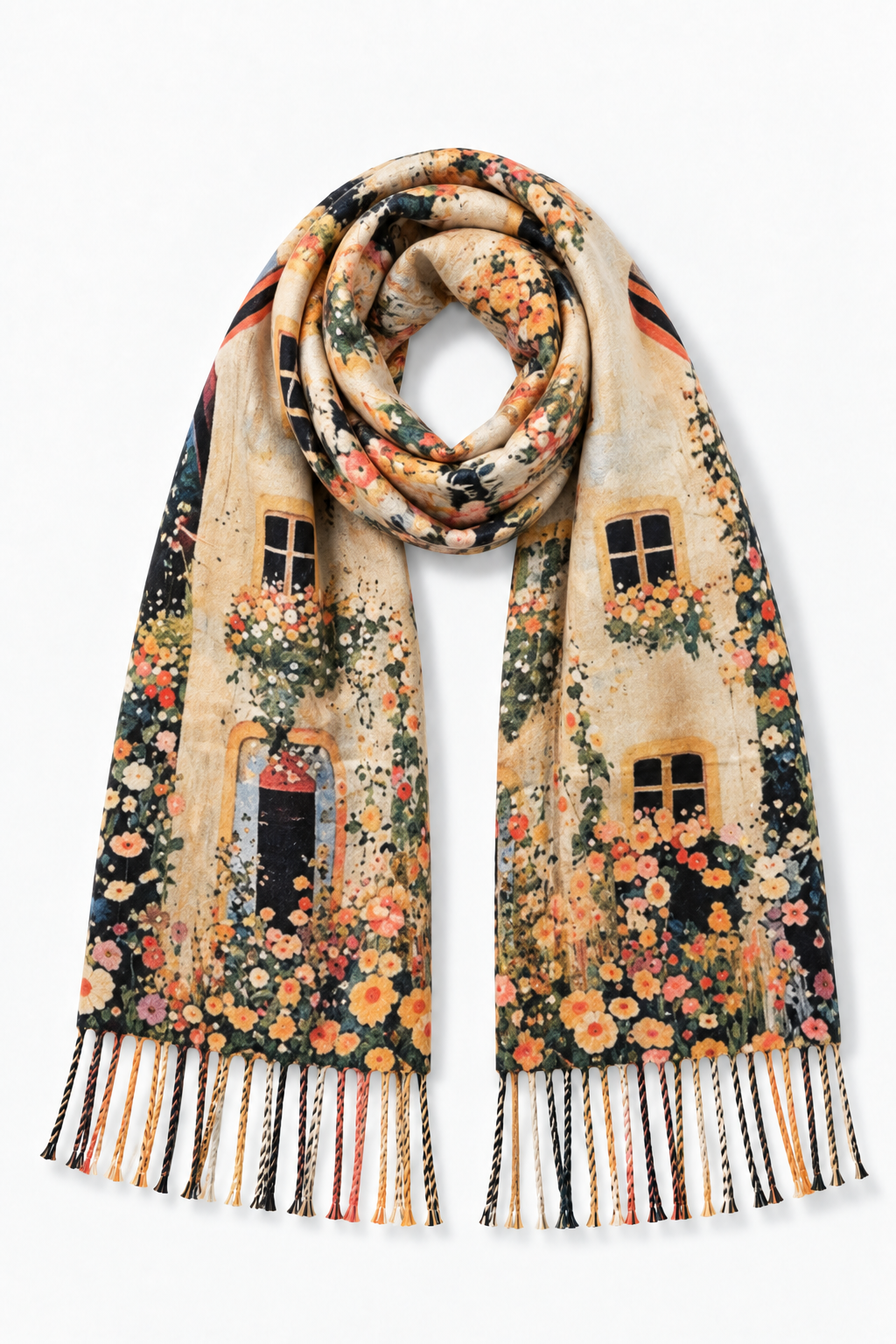 Garden Glow & Black Cat Scarf