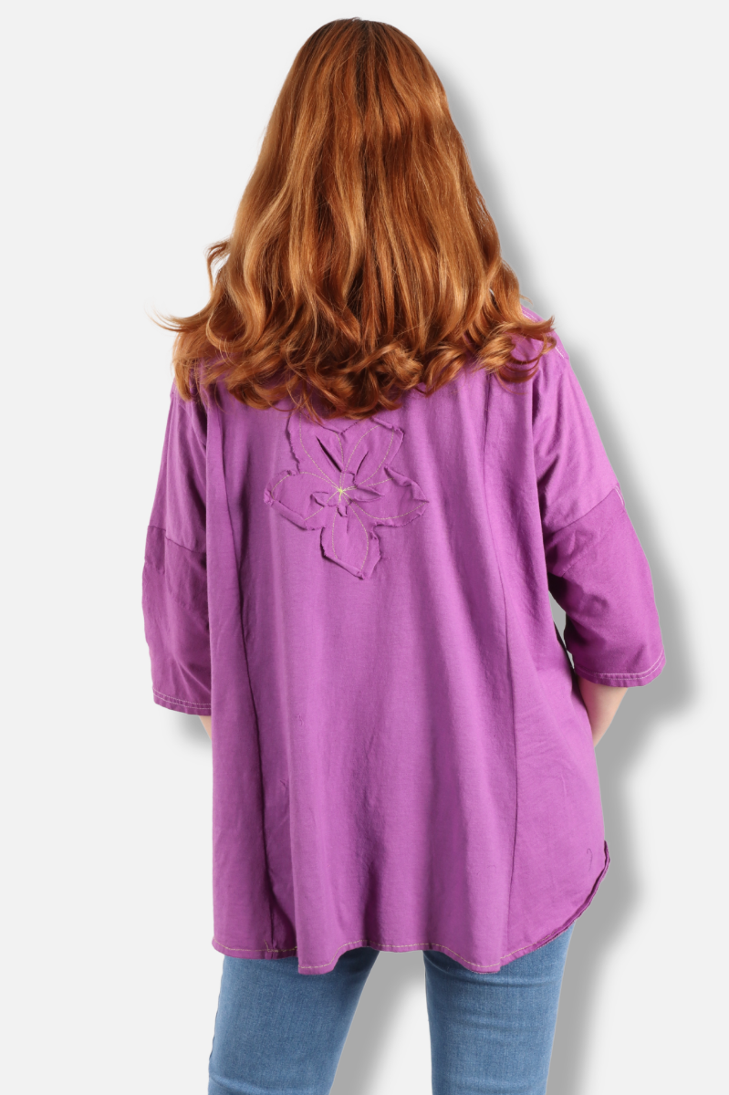 Flora Tee - Purple #5