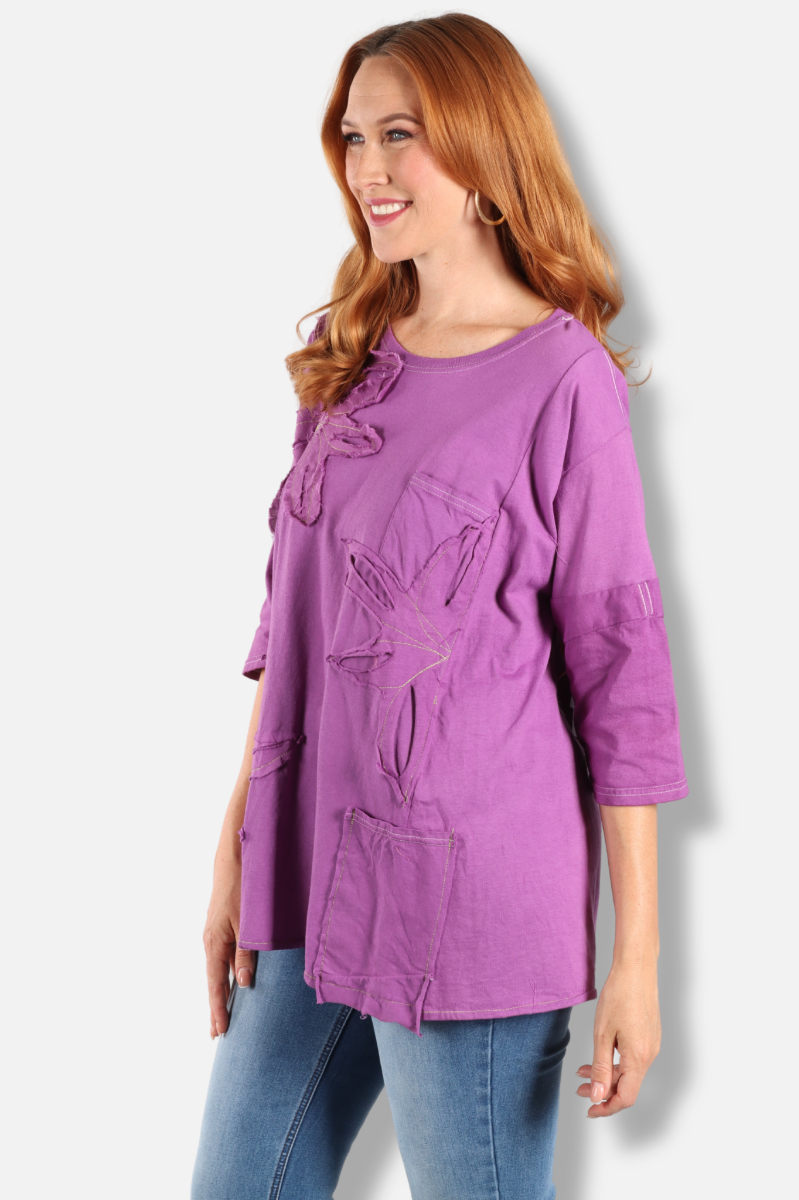 Flora Tee - Purple #5