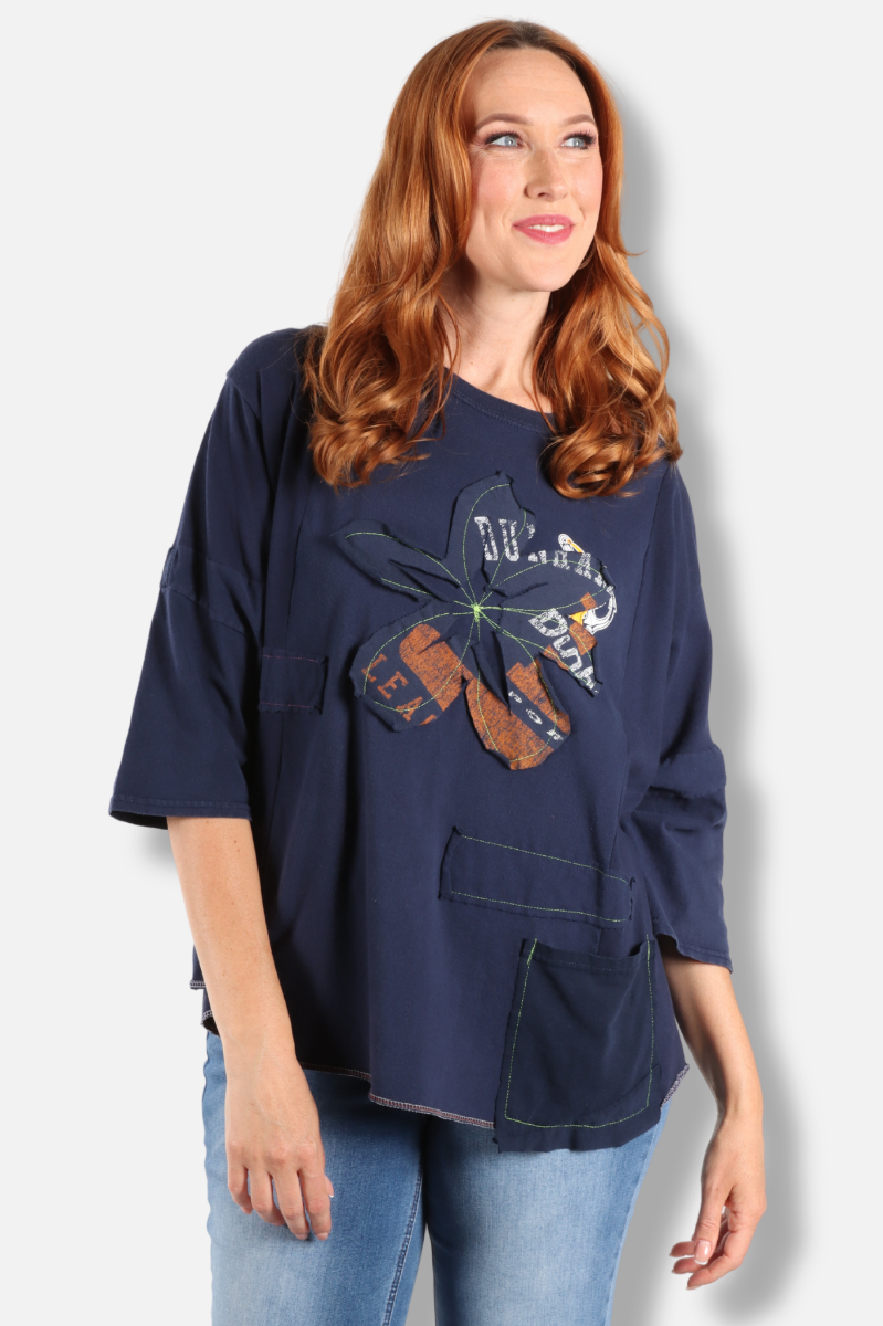 Rosa Tee - Navy #1