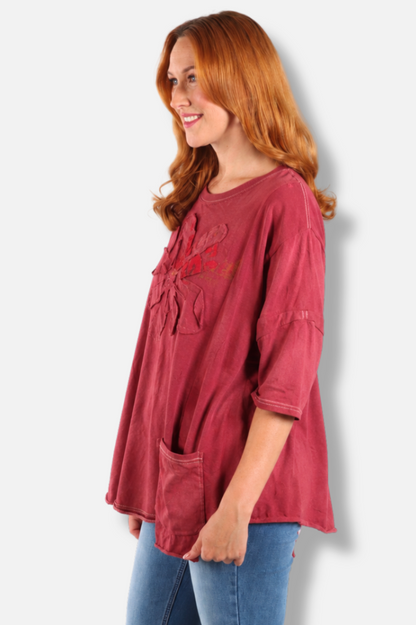Rosa Tee - Red #8