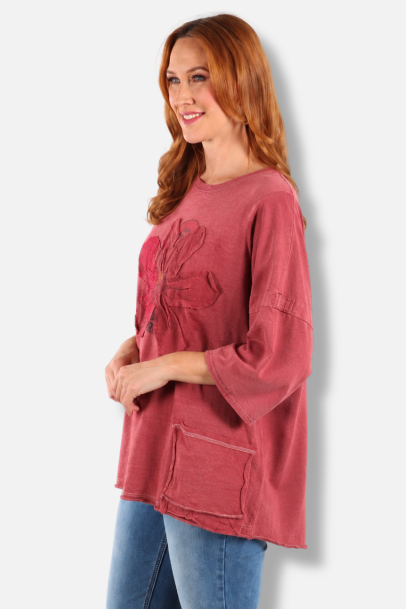 Rosa Tee - Red #7