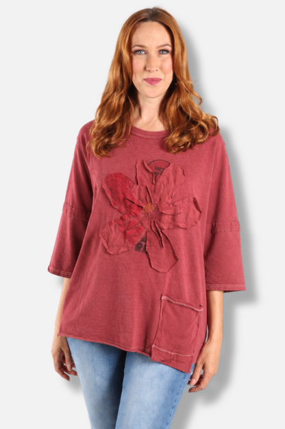Rosa Tee - Red #7