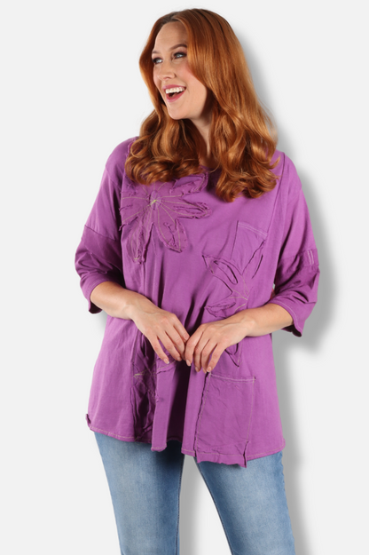 Flora Tee - Purple #5