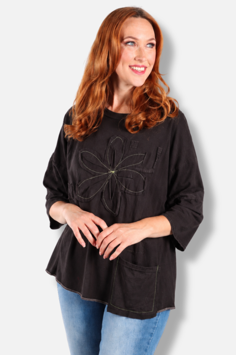 Rosa Tee - Black #4