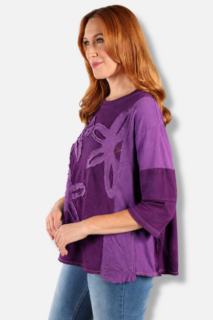 Flora Tee - Purple #6