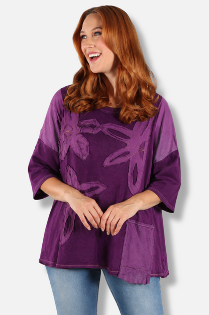 Flora Tee - Purple #6