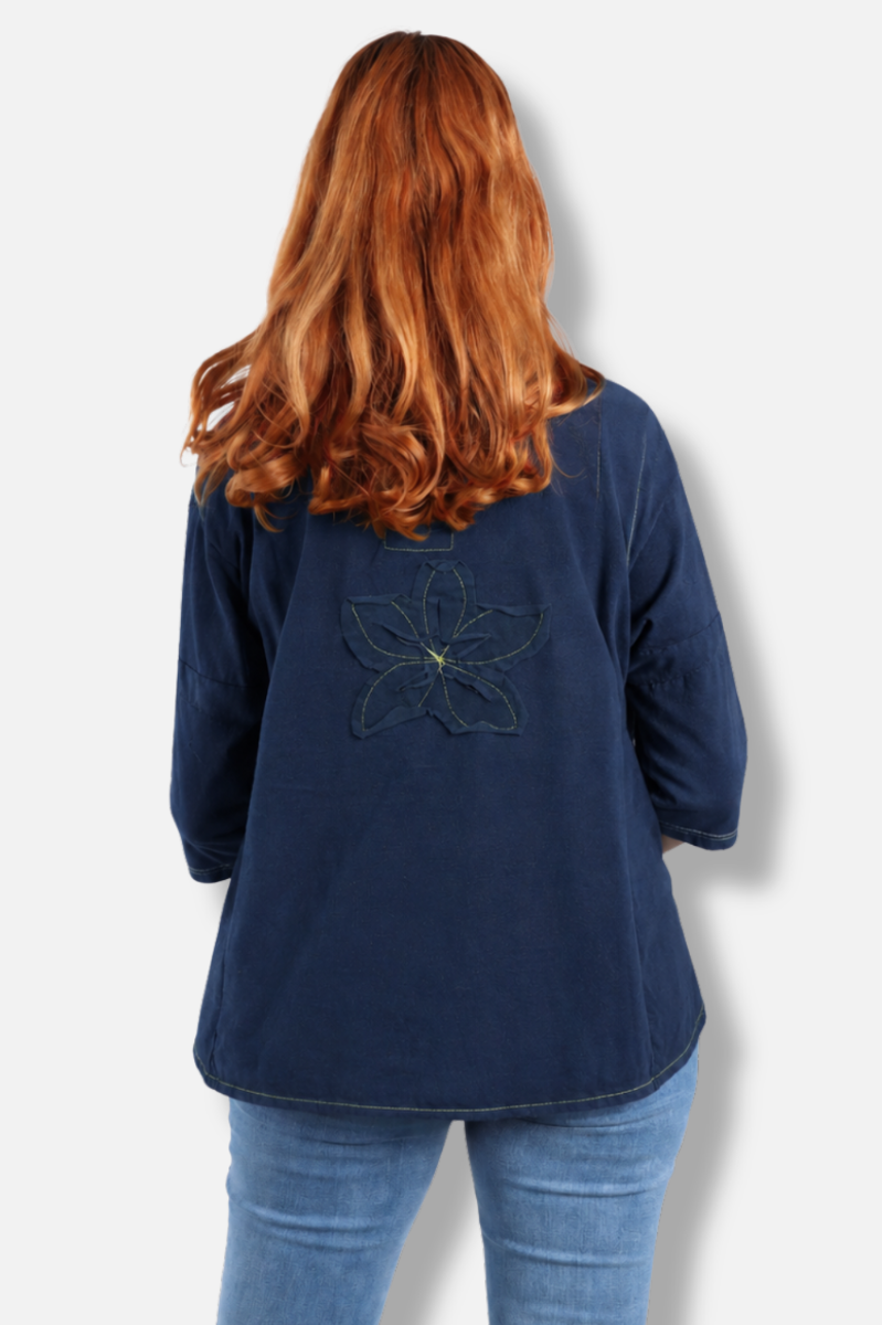 Flora Tee - Navy #4