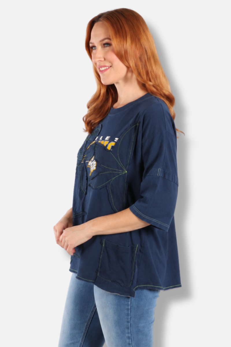 Flora Tee - Navy #4