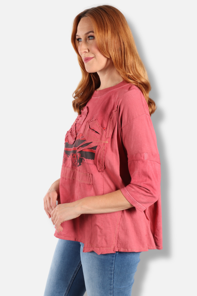 Flora Tee - Red #1