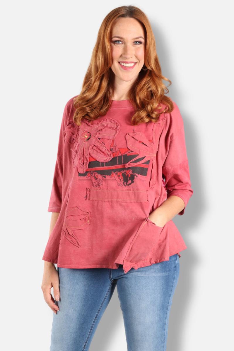Flora Tee - Red #1