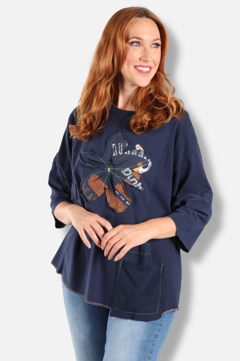 Rosa Tee - Navy #1