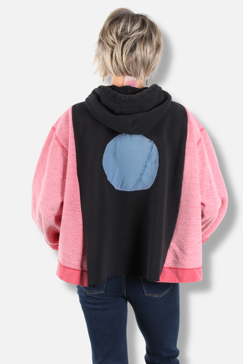 Heart Hoodie - Pink & Black #3