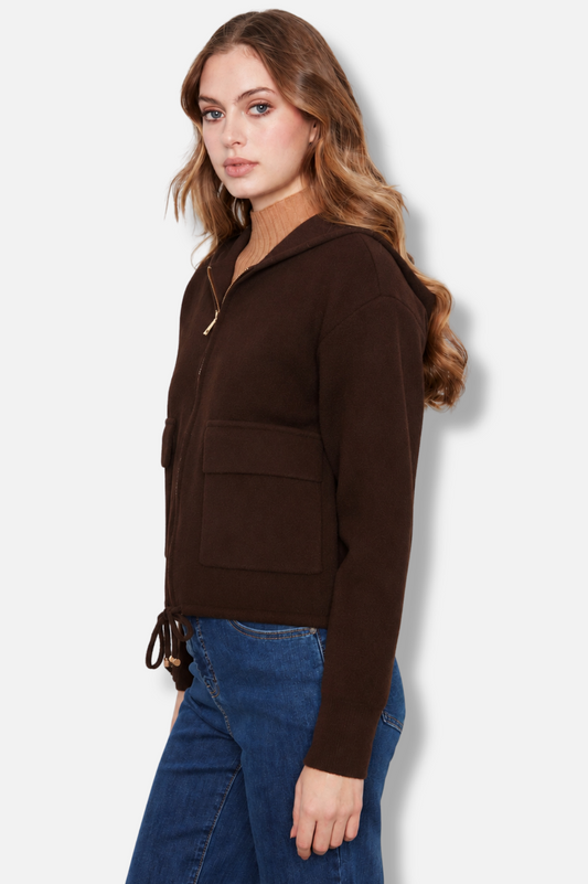 Zip Hoodie - Coffee