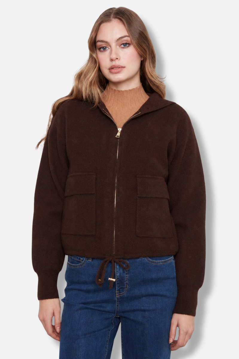 Zip Hoodie - Coffee