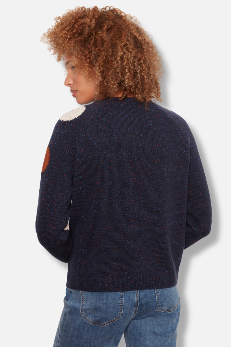 Raglan Sleeve Sweater - Navy