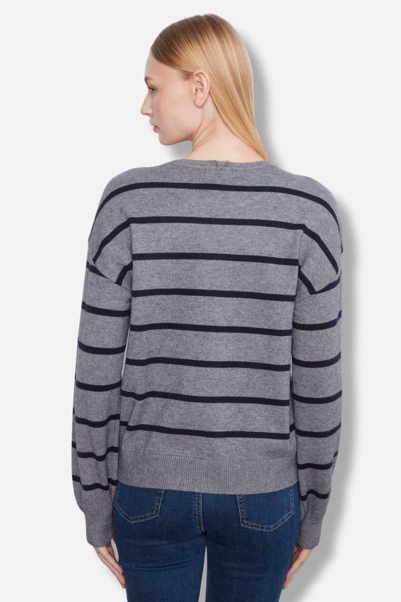 Heart Detail Sweater - Medium Grey 