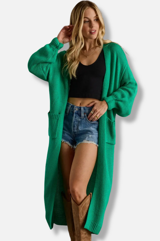 Duster Cardigan - Green