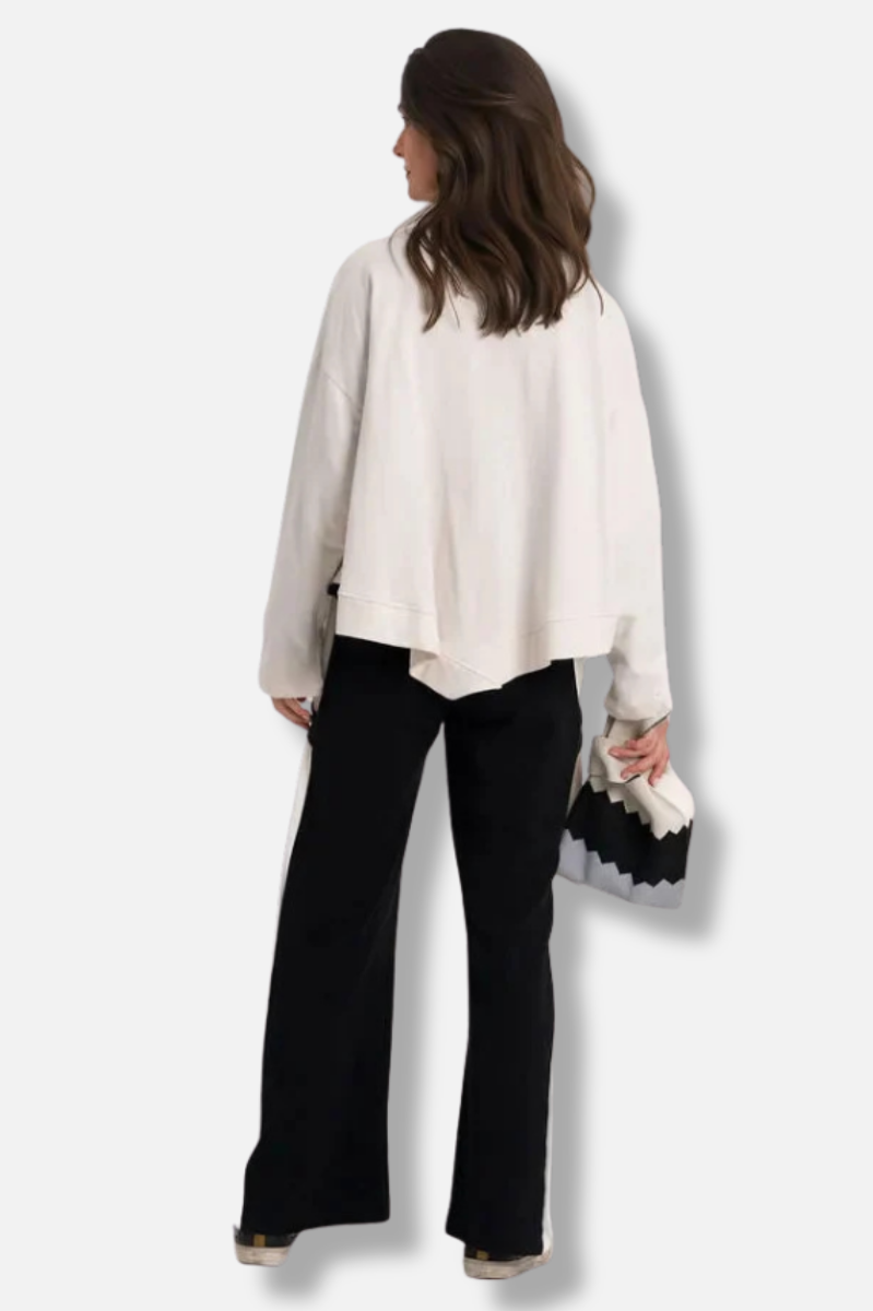 Cropped Asymmetrical Jacket - Stone