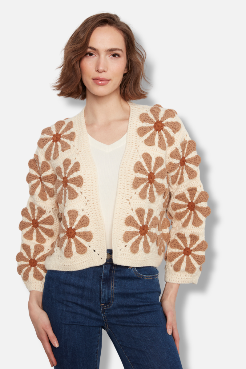 Crochet Cardigan - Ecru