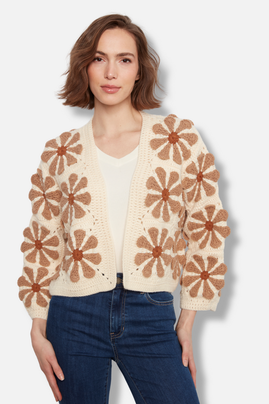 Crochet Cardigan - Ecru