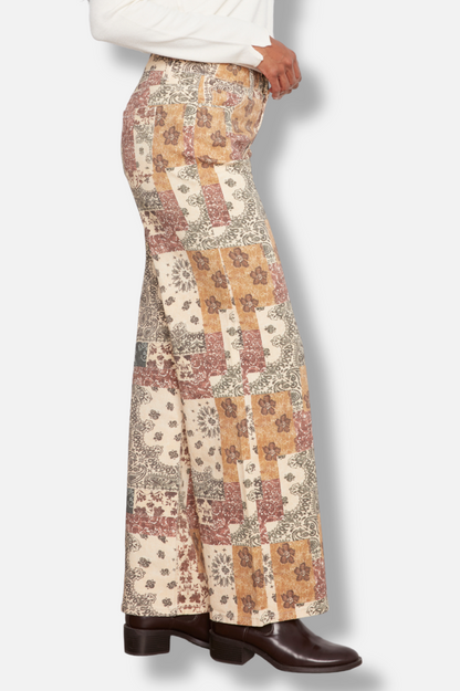 Wide Leg Twill Pant - Quilt