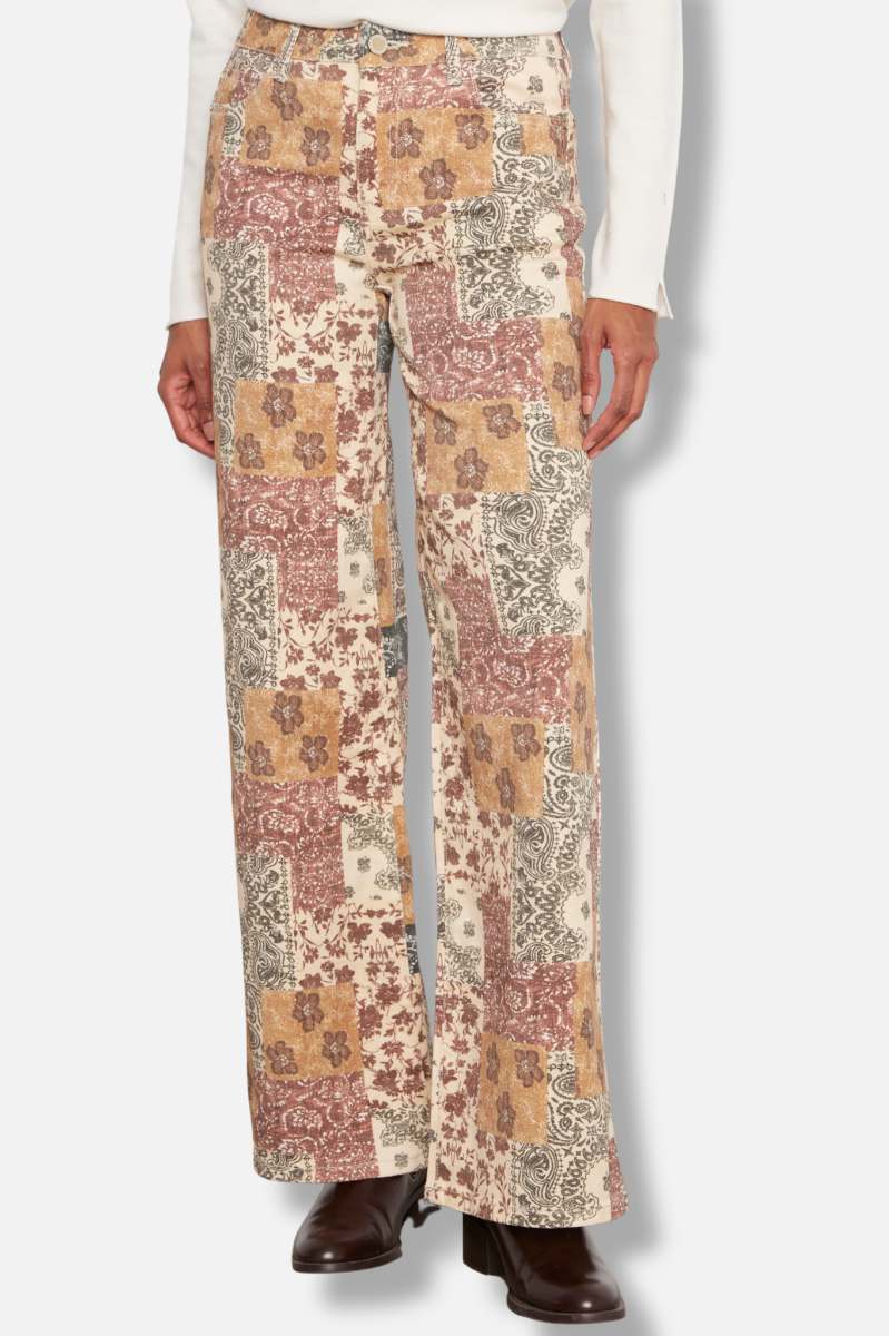 Wide Leg Twill Pant - Quilt