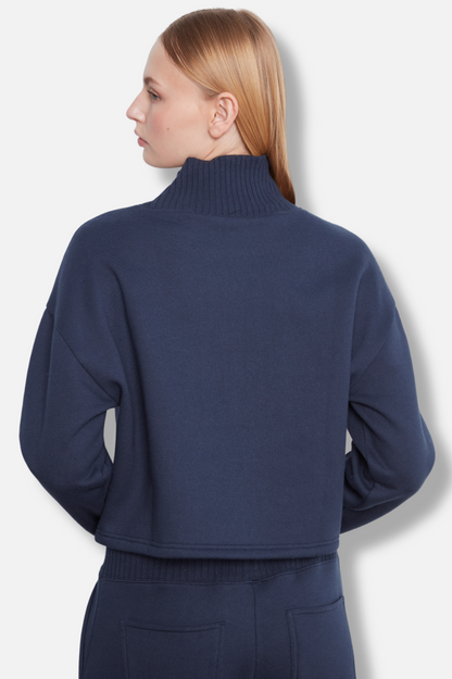 Mock Neck Top - Midnight 