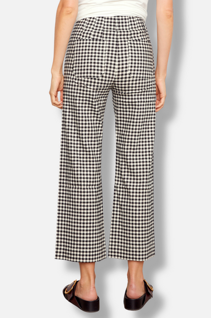 Gingham Wide Leg Pant - Vichy