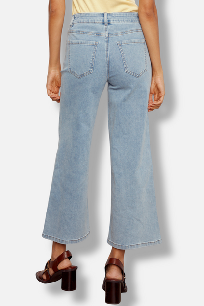 Wide Leg Denim Pant - Light Blue