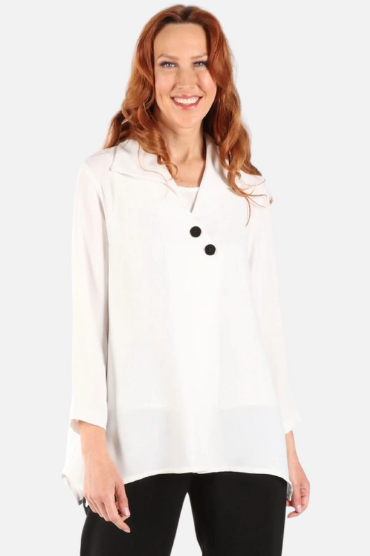 Two Button Jacket Plus - Ivory