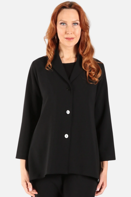Shawl Collar Jacket Plus - Black