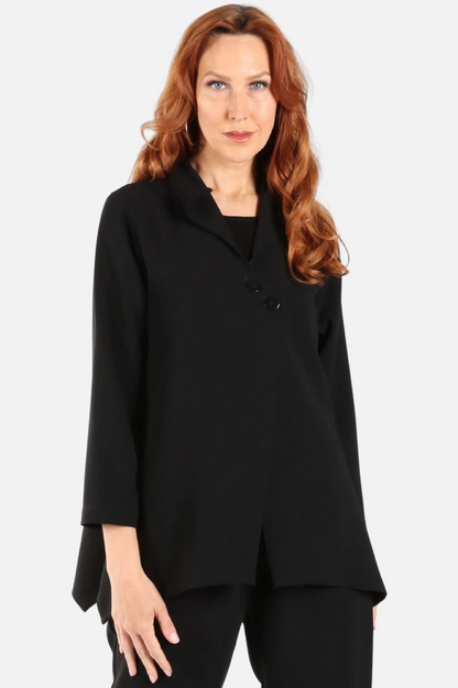 Two Button Jacket Plus - Black