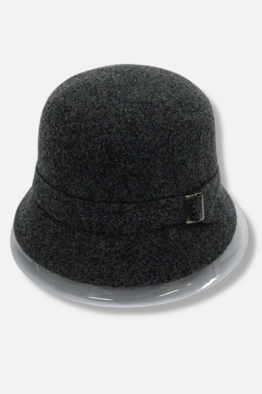 Riding Cloche Hat - Dark Grey