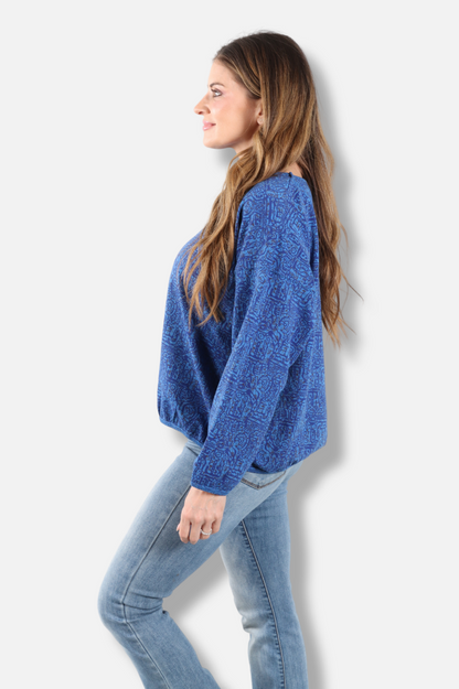 Stretch Terry Sweatshirt - Bay Odyssey Print